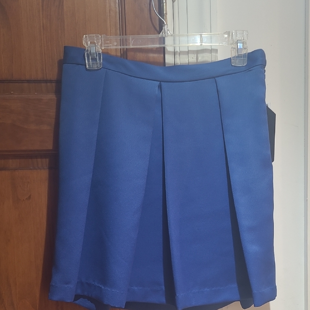 Classic Blue Circle Skater/A Line/Mini Skirt - Women